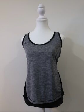 Old Navy Heathered Charcoal Space Dye Athletic Tank Top Sporty Activewear Medium